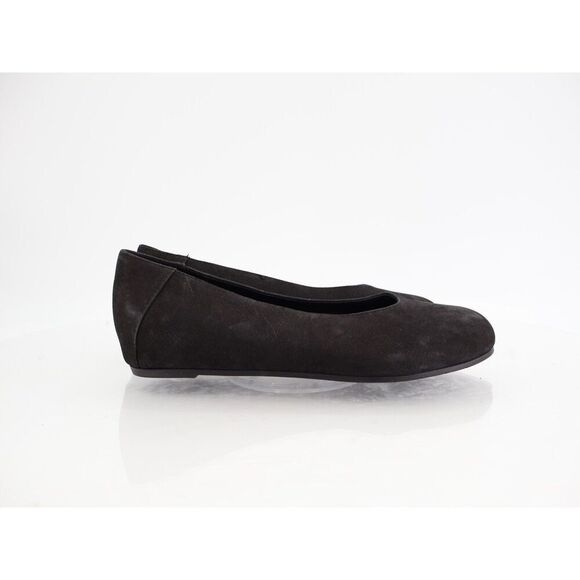 Eileen Fisher Women Una Hidden Wedge Ballet Flats Size 6 Black Suede Round Toe - Picture 3 of 9